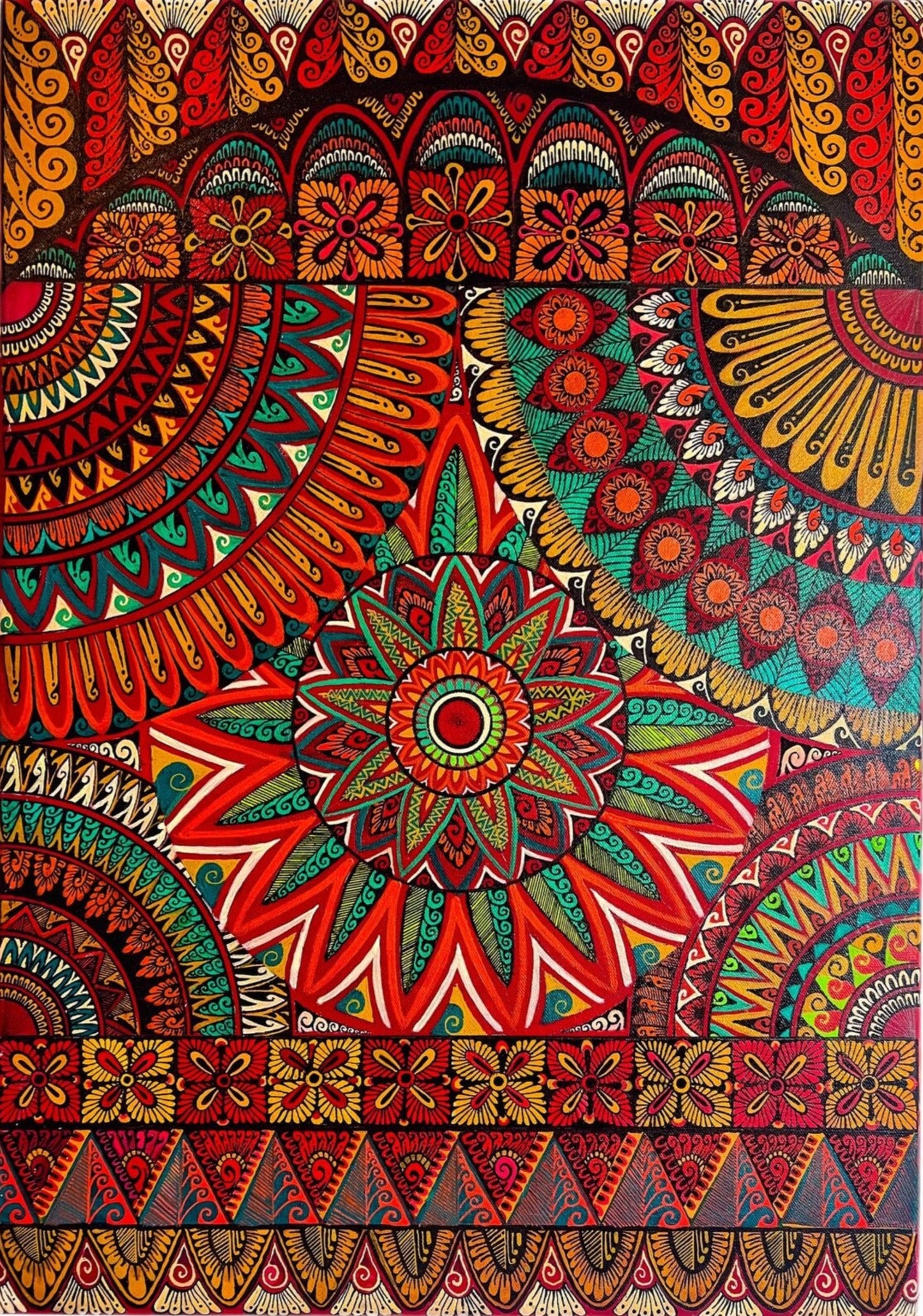 Mandala Stories- Crimson Complexity